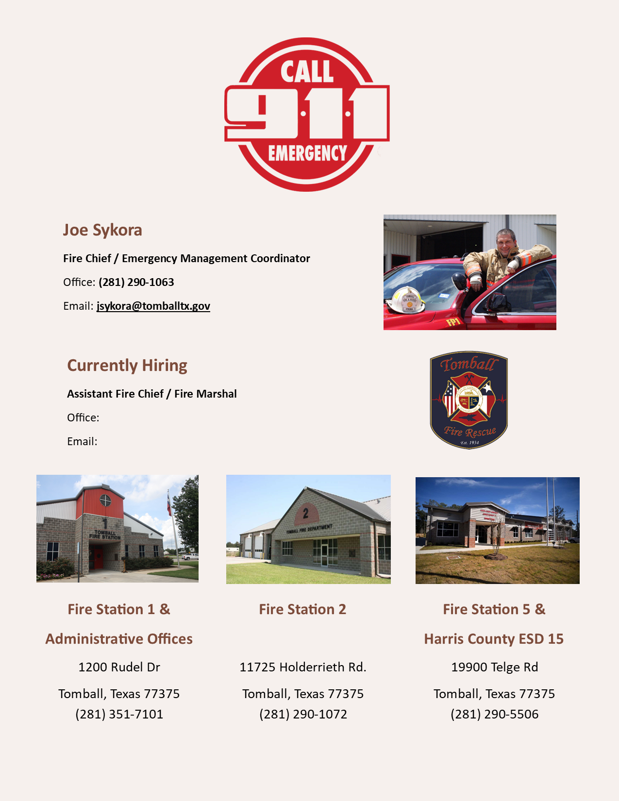 Contact Information Page