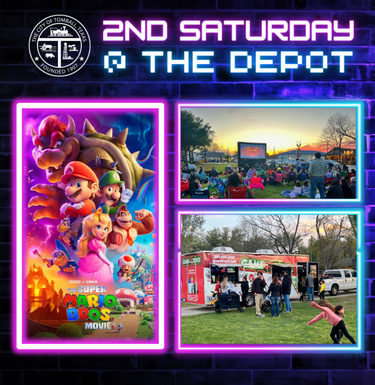 recap graphic of Super Mario bros. Movie at 2nd Saturday