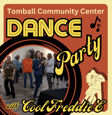 Tomball Community Center Dance Party Graphic