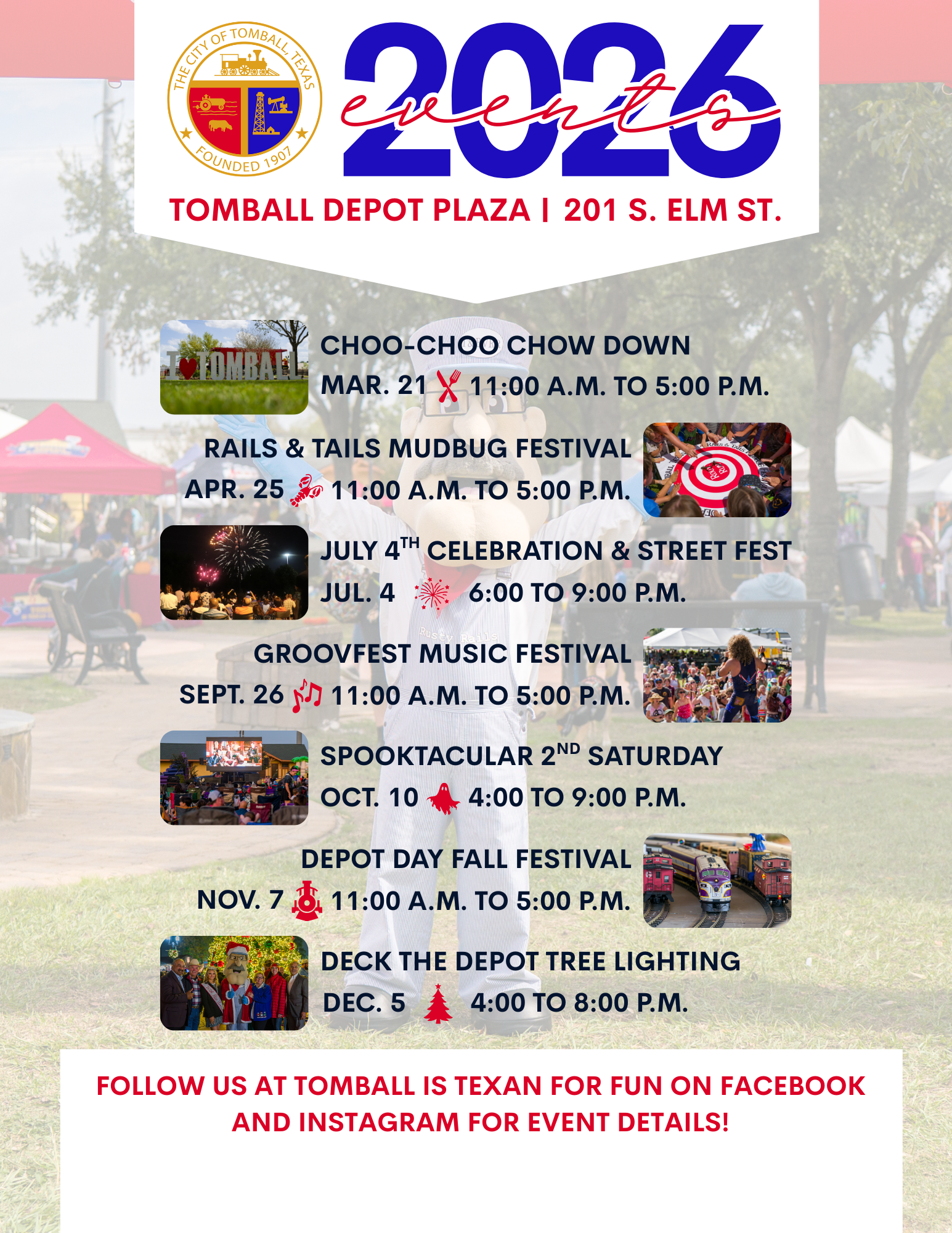 Slideshow Image for Tomball is Texan for Fun 2026 Event Lineup