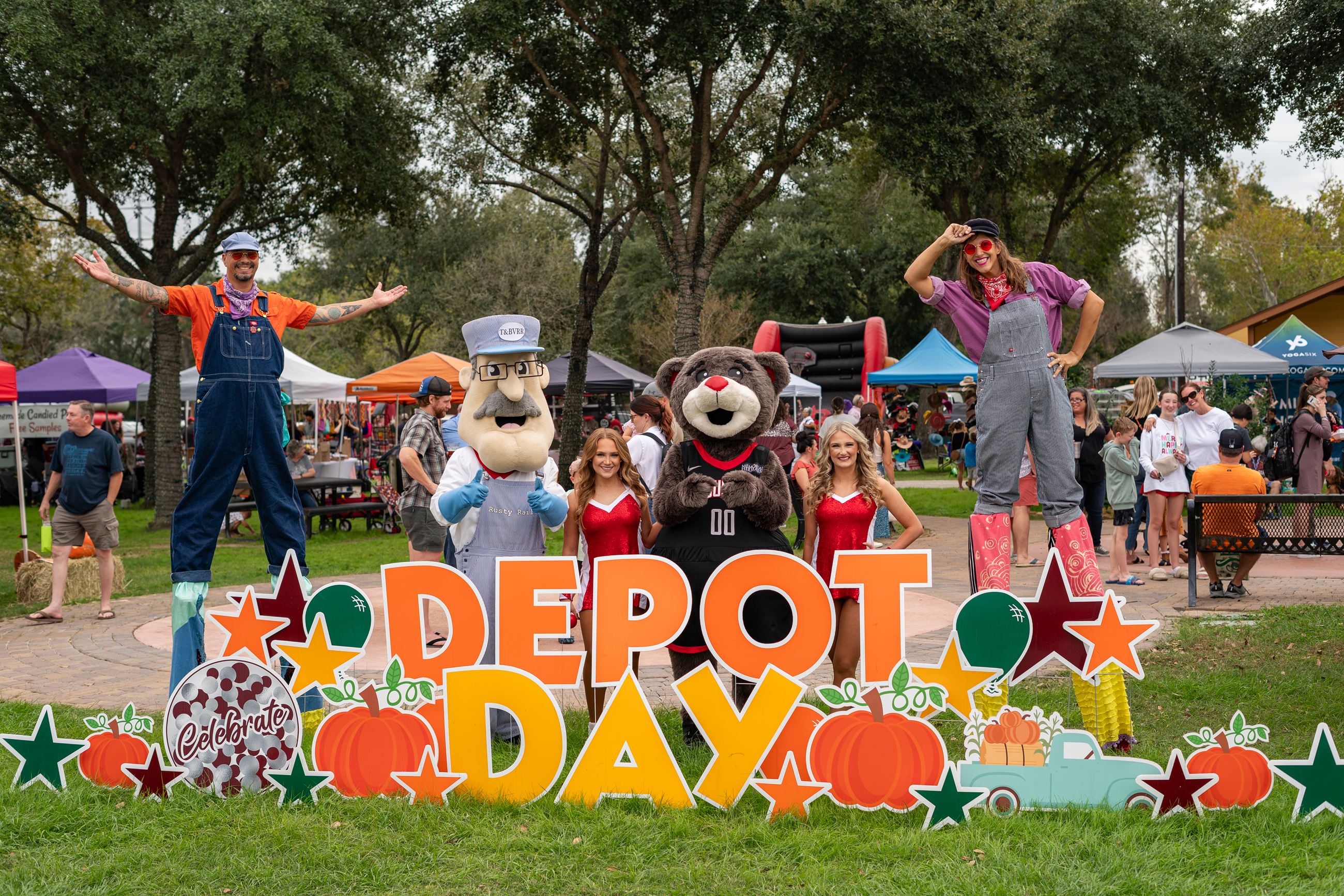 Image of Rusty and friends at 2024 Depot Day Fall Fest
