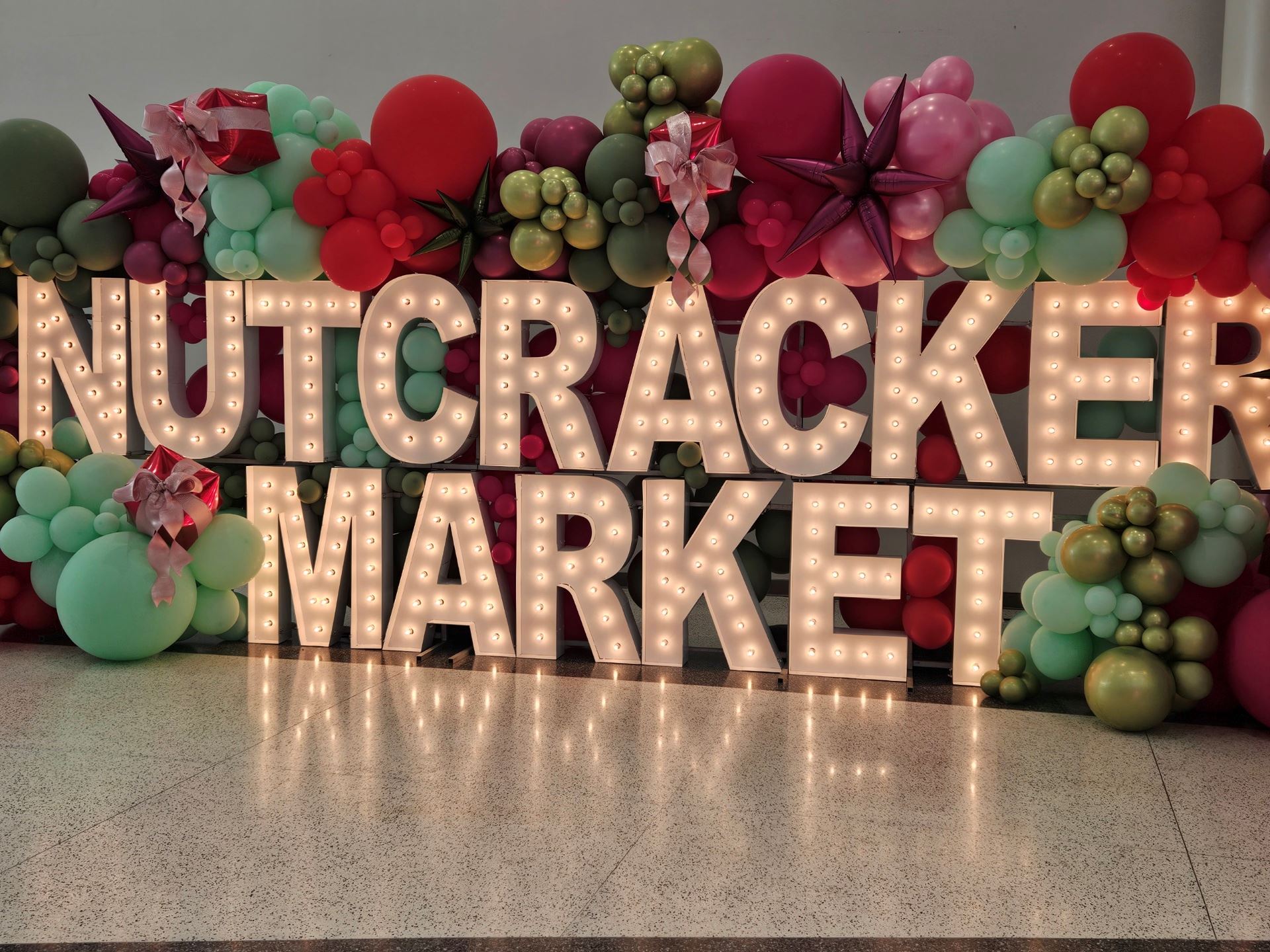 Image of Nutcracker Market Sign from Tomball Community Center Nov. 2024 bus trip