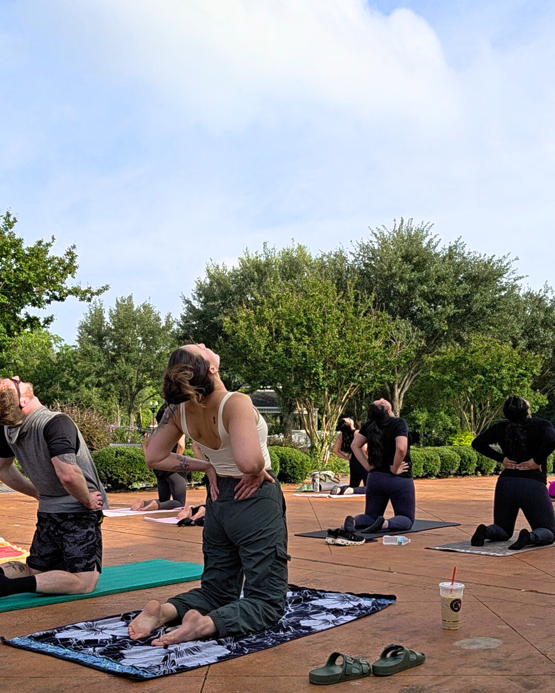 Image of Community Members Participating at Yoga at the Depot
