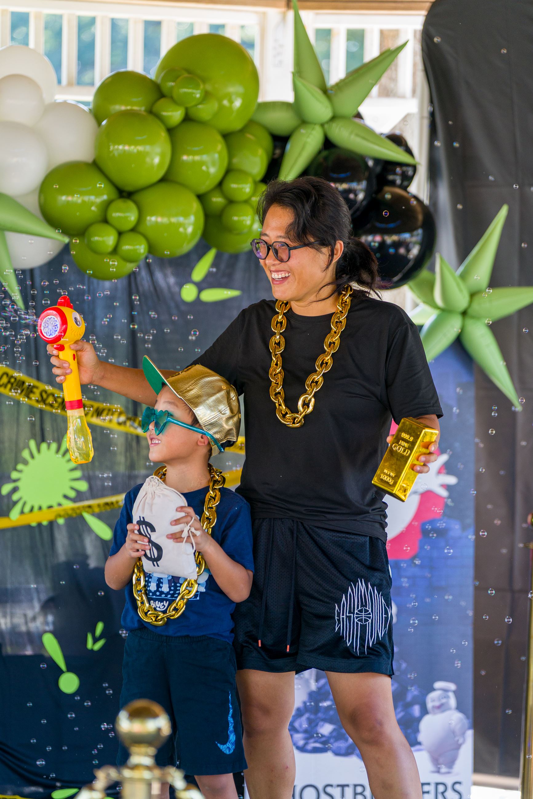 Image of visitors enjoying the 360 photo booth at Spooktacular 2nd Saturday 2025