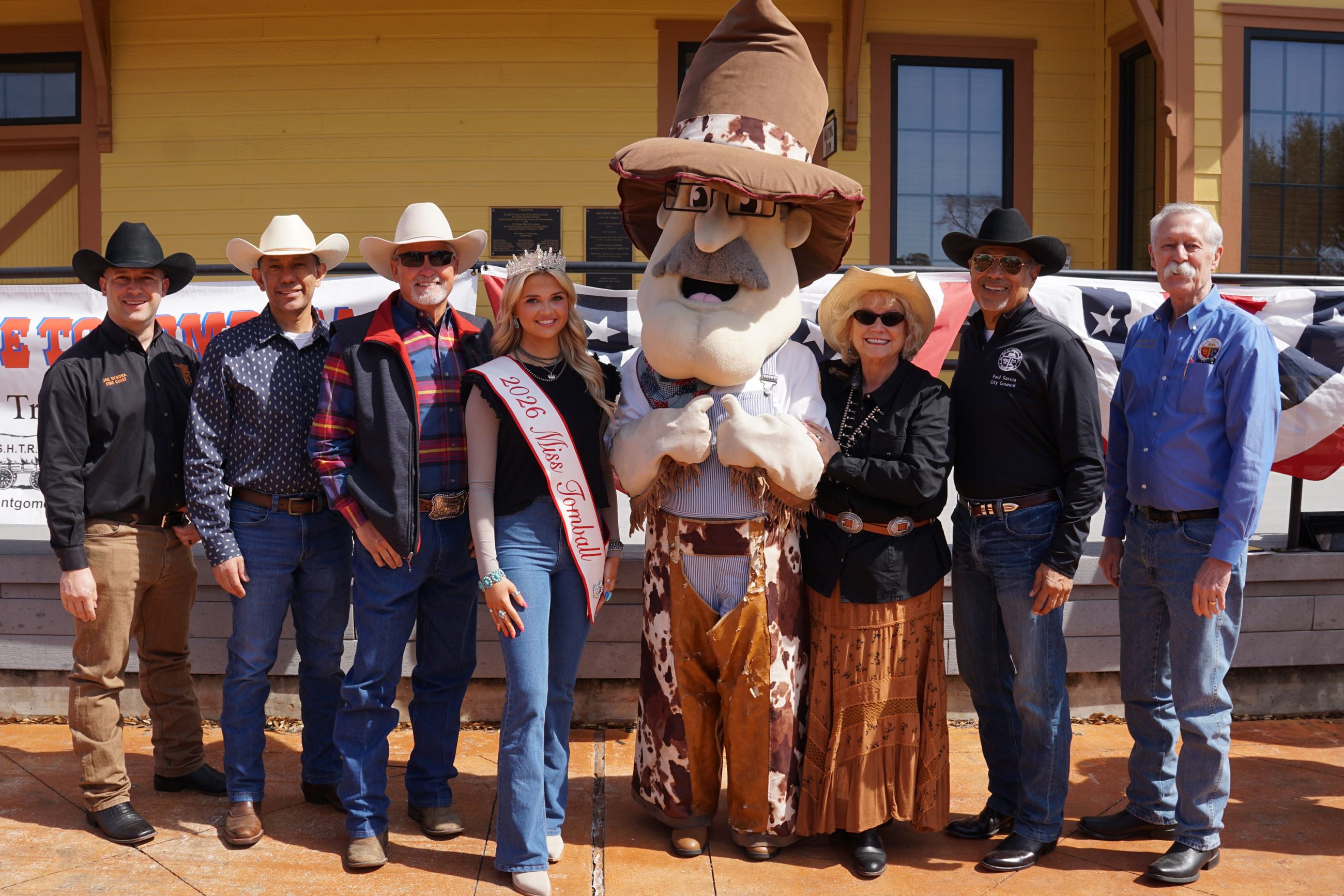 Mayor, Council, City Personnel, and Dusty Trails at Sam Houston Trail Riders Reception February 2026